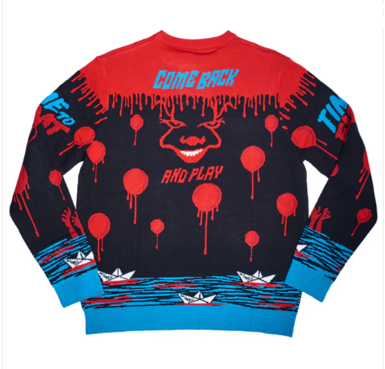 Official licenced Pennywise IT Clown Funny Ugly Christmas / Hallowee