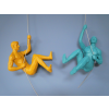 Coloured Wall hanging Climbing men Sculptures - SALE