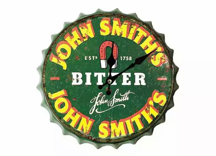 Wall Clock Bottle tops - John Smiths