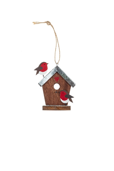 Shoeless joe Christmas Decoration - Robins and Bird House