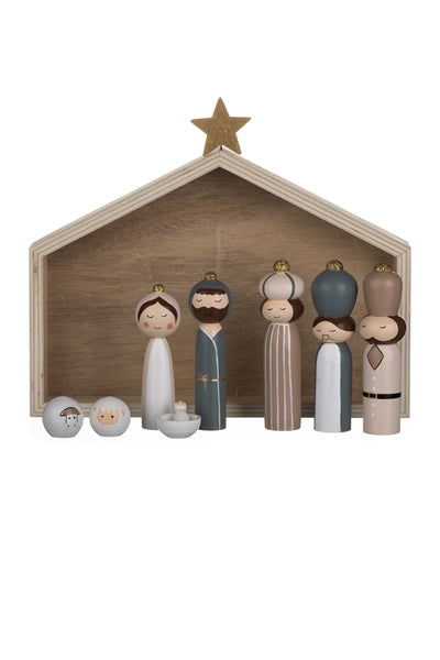 Shoeless Joe Handmade wooden Nativity Set