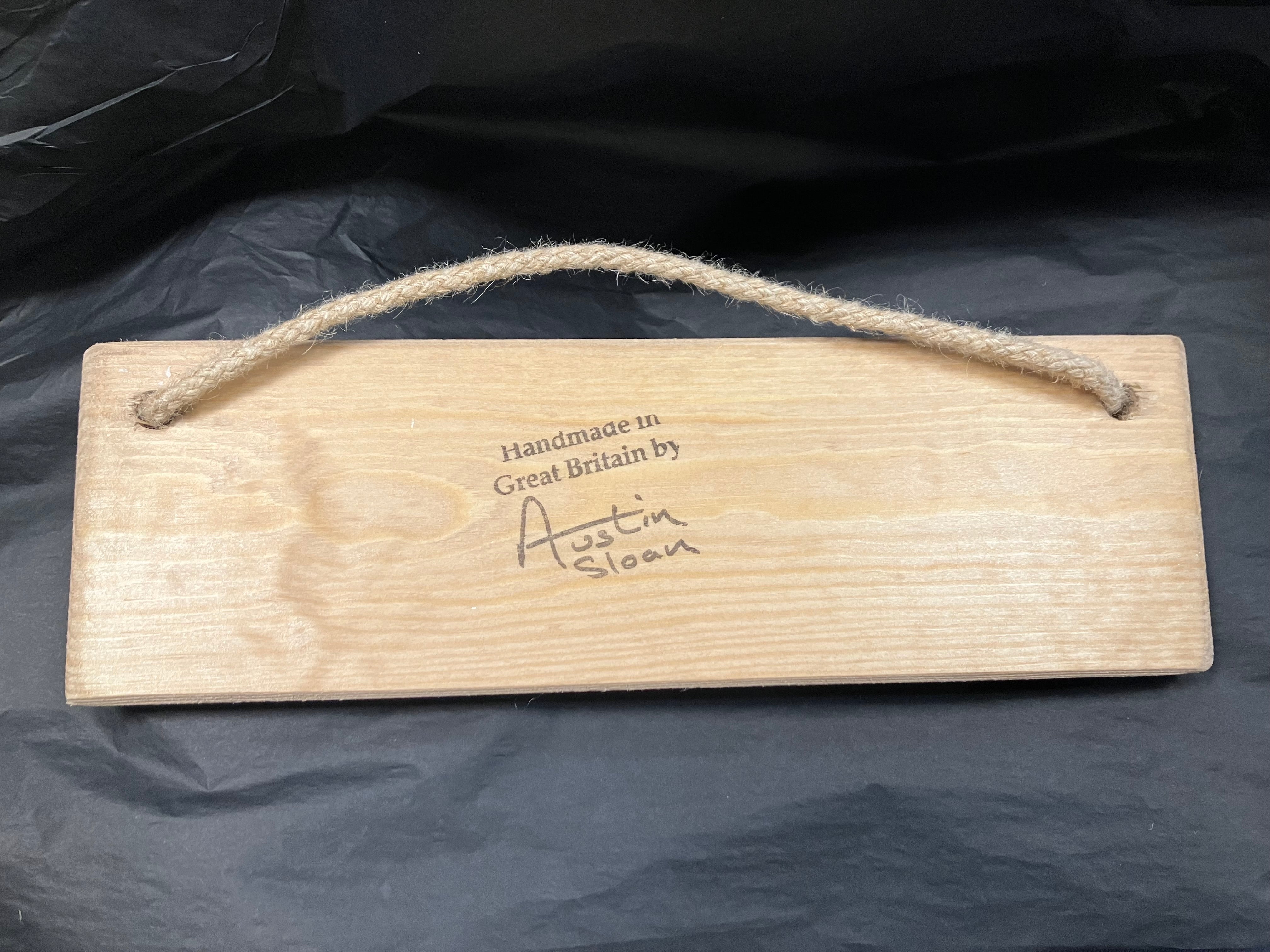 Wooden sign back