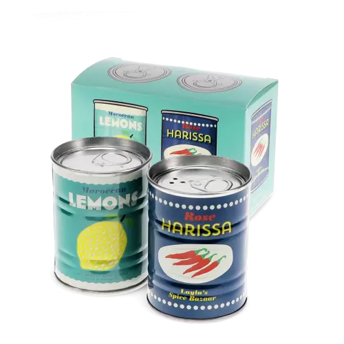 Metal Salt and Pepper Tins - Set Of 2