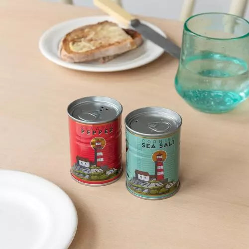 Metal Salt and Pepper Tins - Set Of 2
