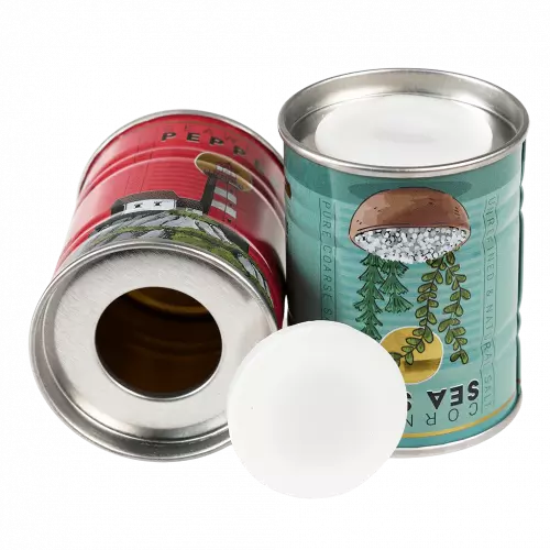 Metal Salt and Pepper Tins - Set Of 2