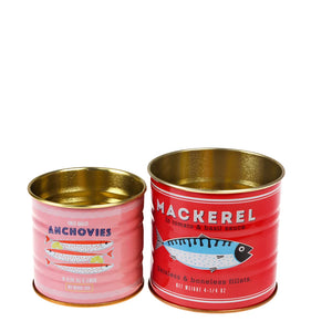 Metal Graphic Storage Tins - Set Of 2 Small