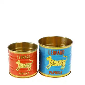 Metal Graphic Storage Tins - Set Of 2 Small