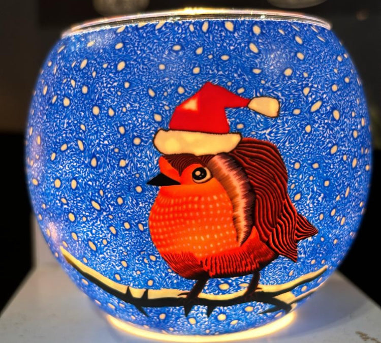 Luminous Glass Authentic German Tea Light Bowls - All year round and Christmas Designs Available