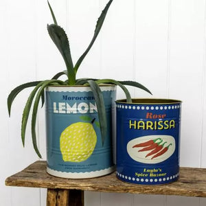 Metal Graphic Storage Tins - Set Of 2 XL