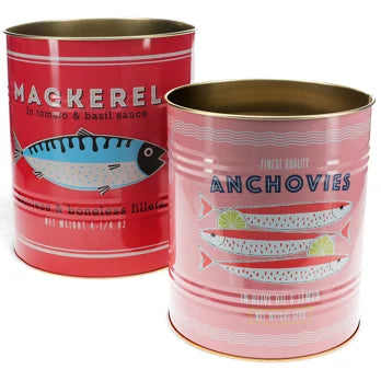 Metal Graphic Storage Tins - Set Of 2 XL