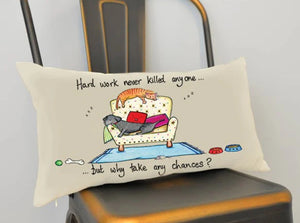 Hard work funny pet cushion