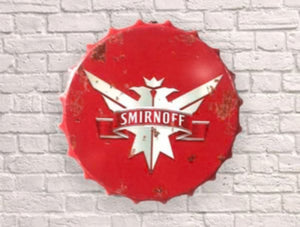 Smirnoff Vodka large bottle top wall art