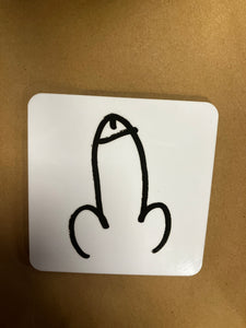 Willy drawing coaster