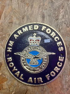HM Armed Forces Military Hand Painted Solid Cast Iron Wall Sign