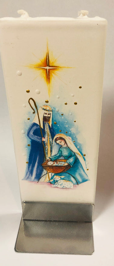 Flat Candle - Nativity