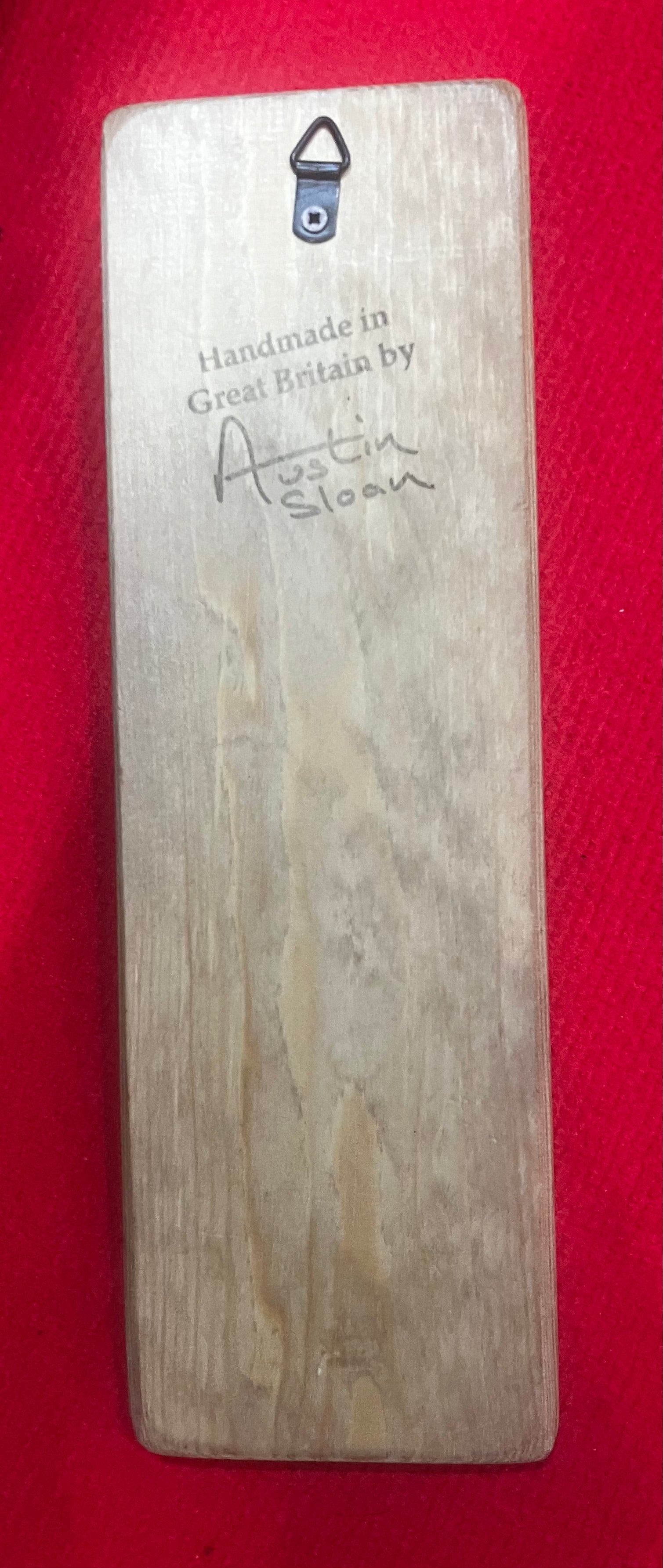 Solid Wood Handmade football bottle opener wall mounted - choice of team