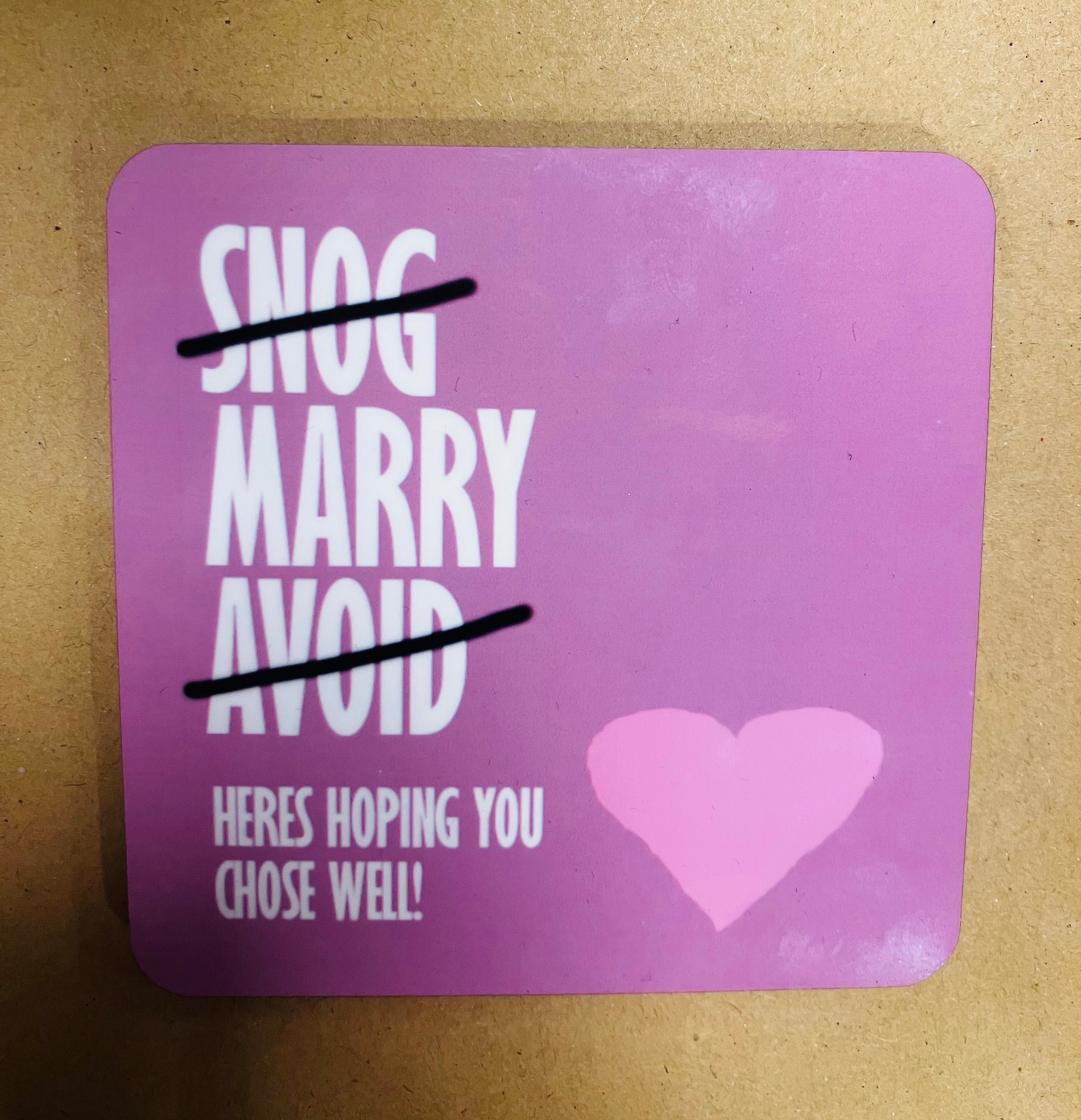 Marriage coaster funny