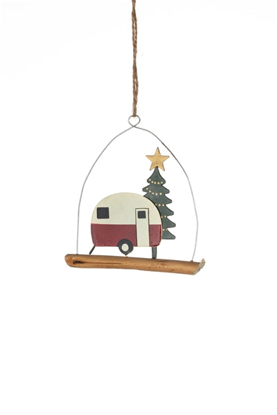 Shoeless joe Christmas Decoration - Caravan at Christmas