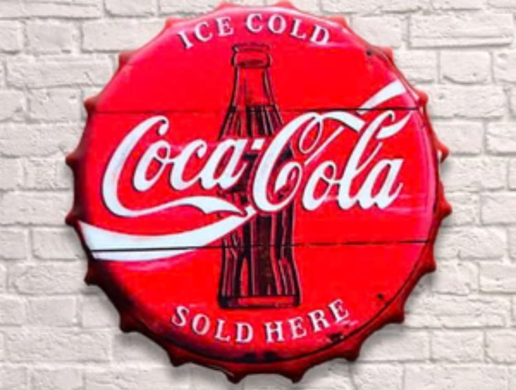 Coca cola large bottle top wall art