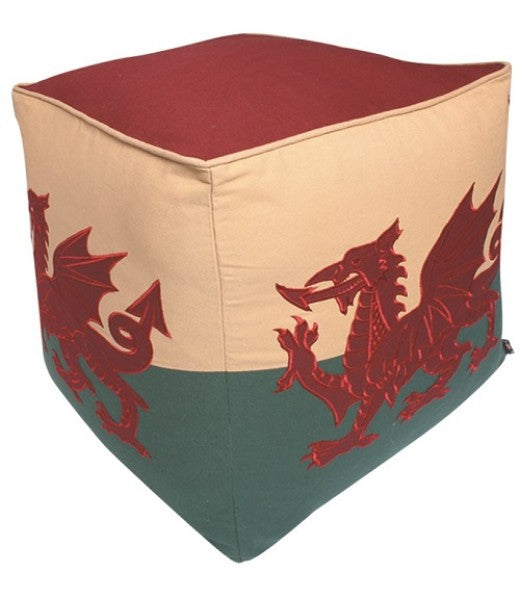 Heavy Duty Cotton Canvas Handmade Stitched Flag Pouffe / Ottoman  - Choice of flag