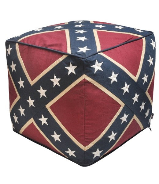 Heavy Duty Cotton Canvas Handmade Stitched Flag Pouffe / Ottoman  - Choice of flag