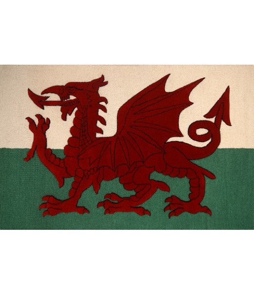 Welsh Red Dragon  Heavy Duty Quality Wool Rugs - Choice of Size