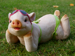 Pig Sunbathing Bikini Ornament - SALE