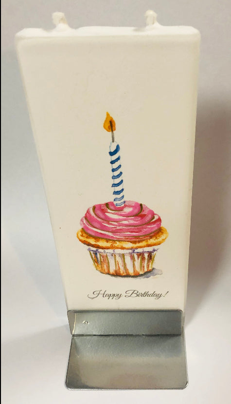 Flat Candle - Happy Birthday