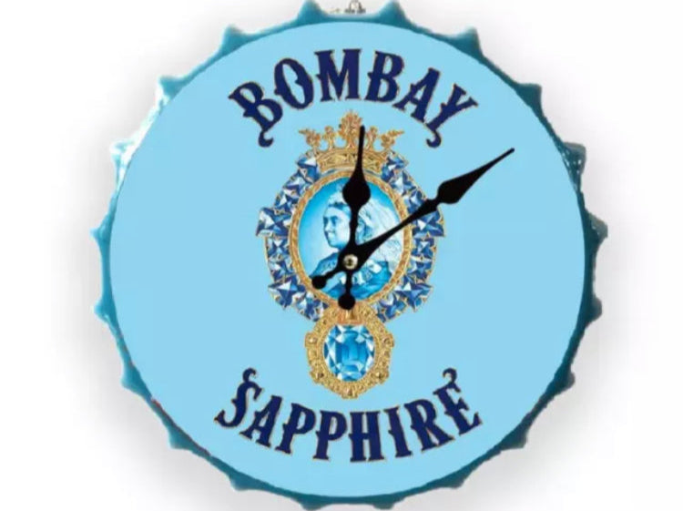Wall Clock Bottle tops - Bombay sapphire