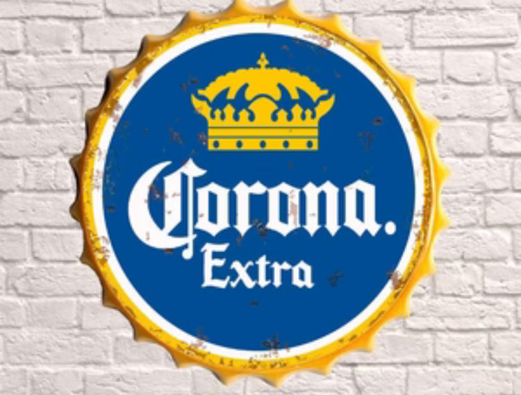 Corona large bottle top wall art