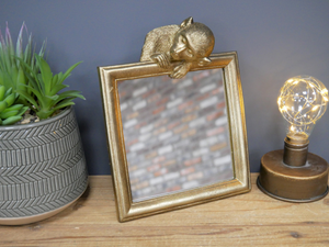 Monkey Gold Table Desktop Mirror - SALE