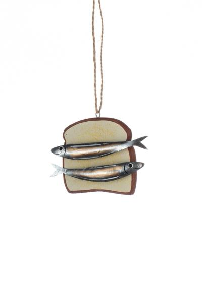 Shoeless Joe Sardines on toast hanger