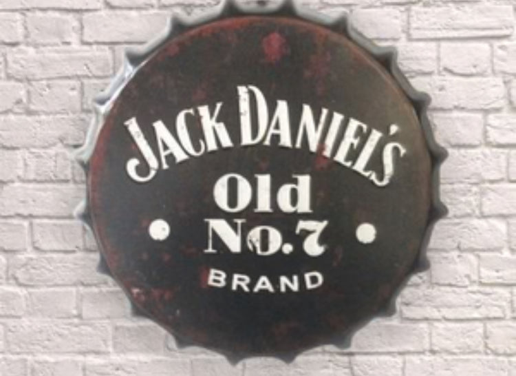 Jack Daniels large bottle top wall art