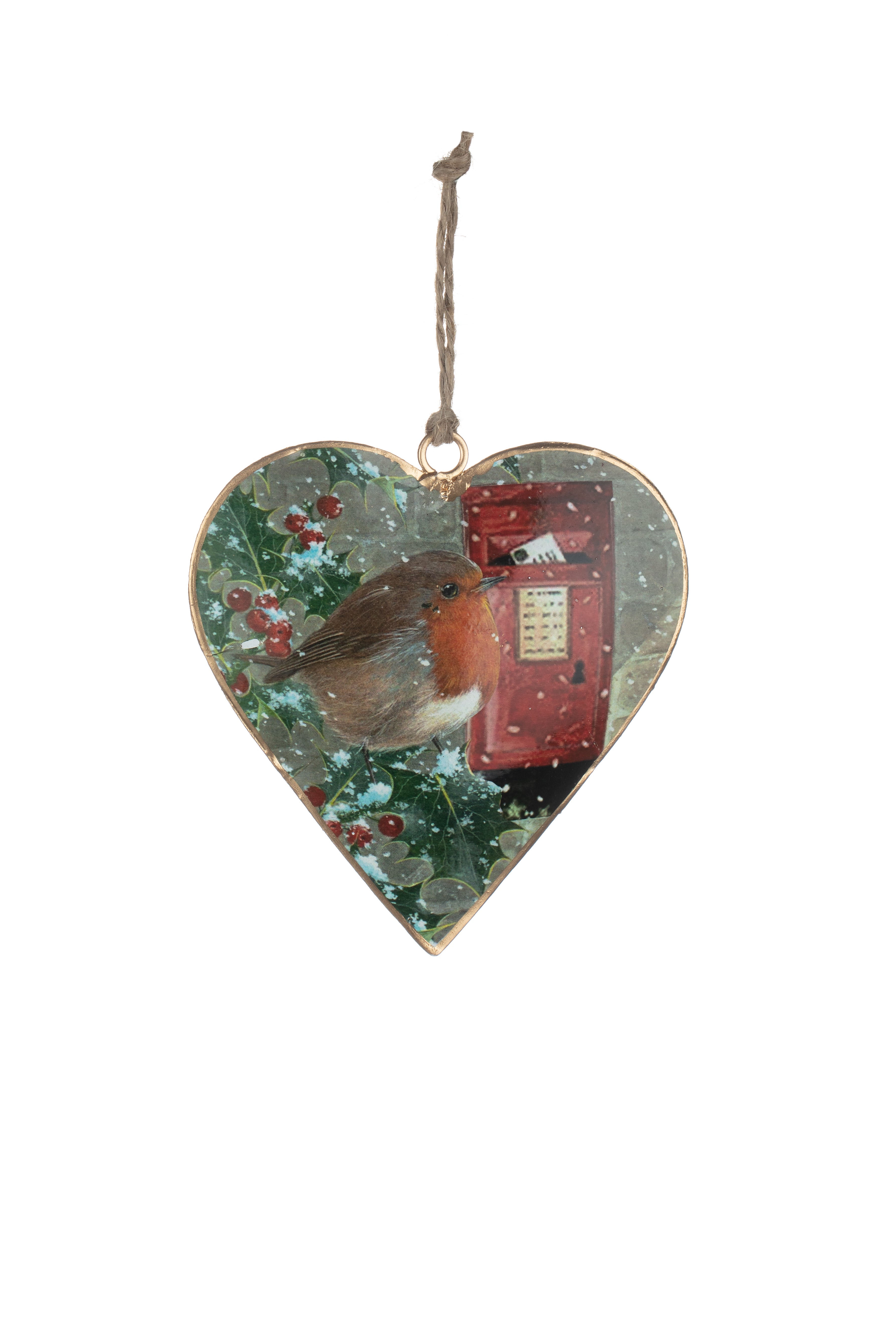 Shoeless joe Christmas Decoration - Metal Heart Tree or Bauble Hanger - Choice Of Designs