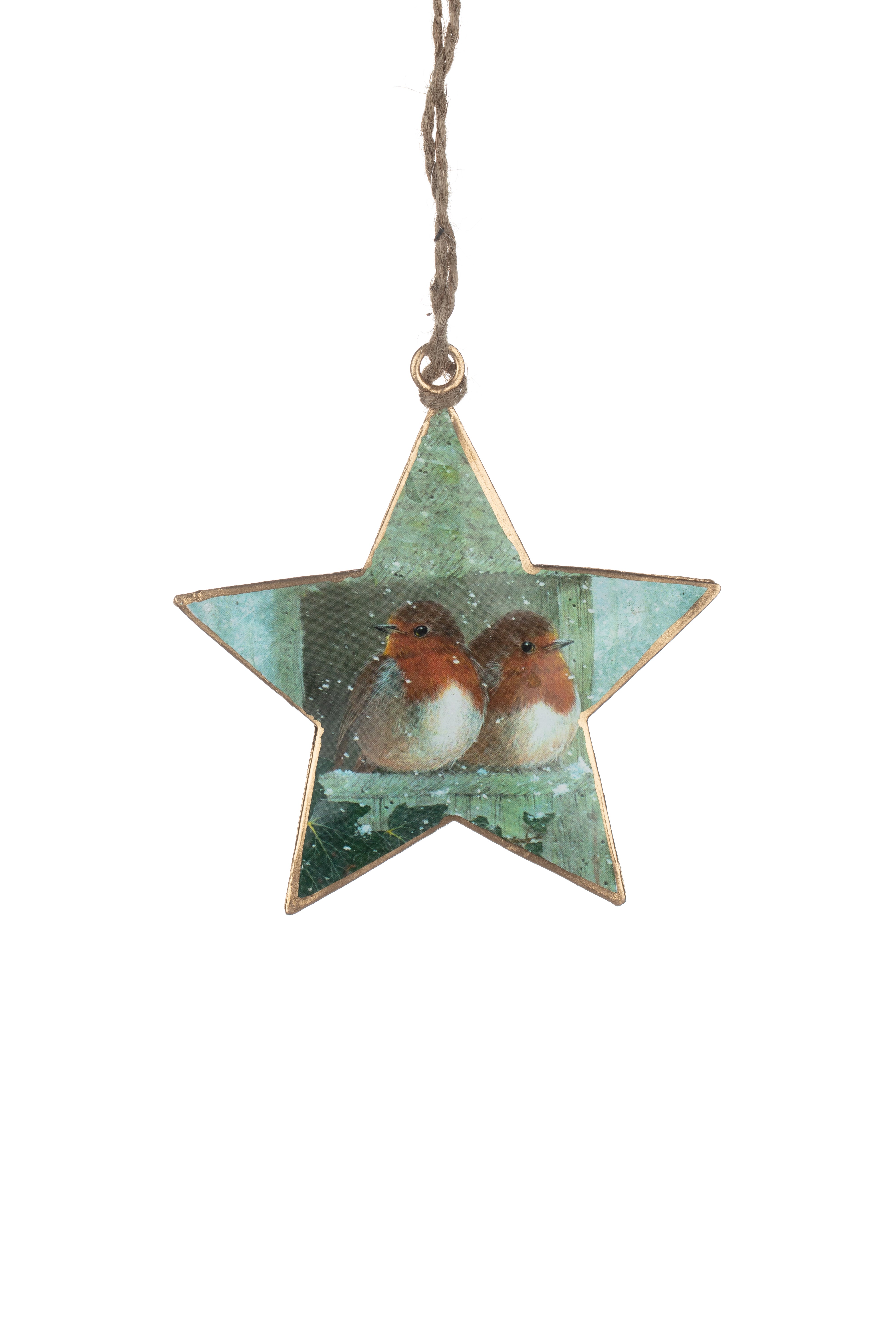 Shoeless joe Christmas Decoration - Metal Heart Tree or Bauble Hanger - Choice Of Designs