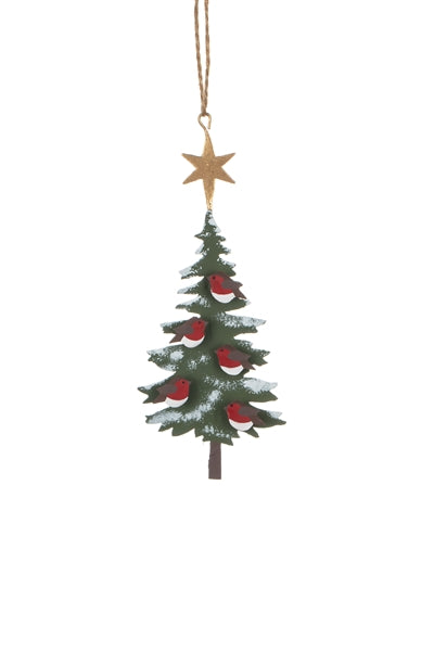 Shoeless joe Christmas Decoration - Red Robin on Tree