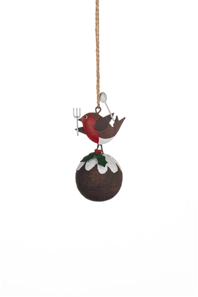 Shoeless joe Christmas Decoration - Red Robin Christmas Pudding