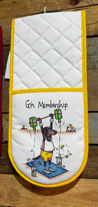Funny gin membership oven gloves