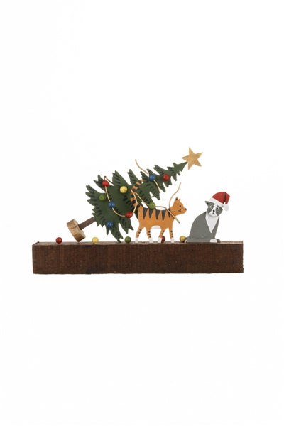 Shoeless joe Christmas Decoration - Cat / Dog Chaos Block - Choice of Design