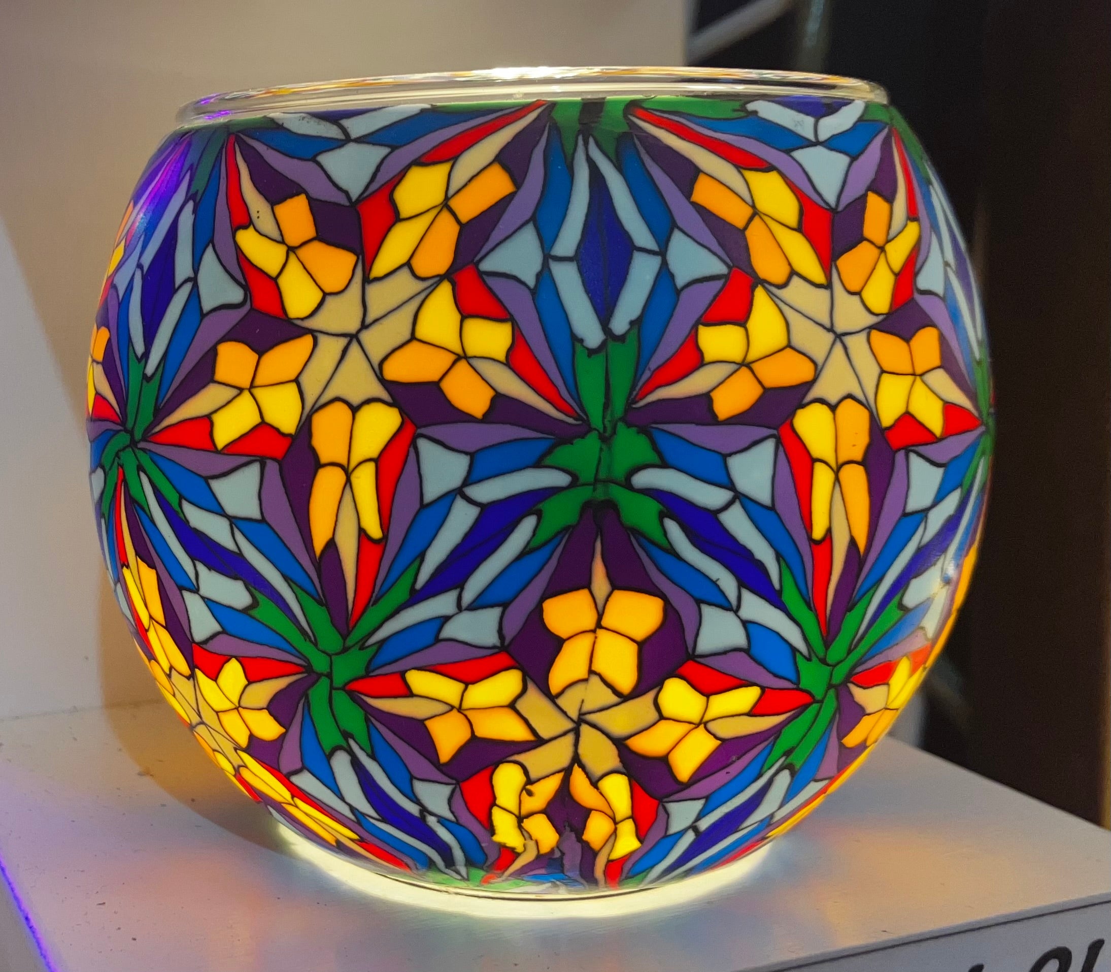 Luminous Glass Authentic German Tea Light Bowls - All year round and Christmas Designs Available