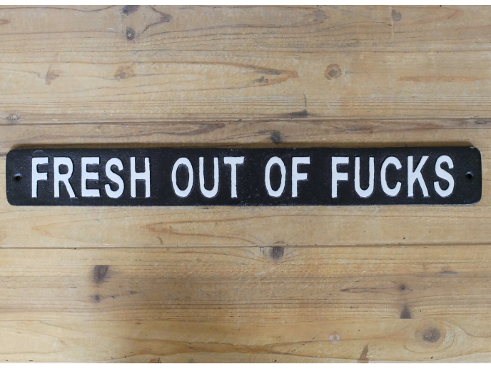 Large Funny Cast Iron Signs - Choice of Design