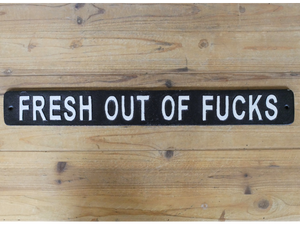 Large Funny Cast Iron Signs - Choice of Design