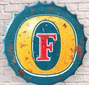 Fosters large bottle top wall art