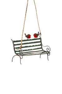 Shoeless joe Christmas Decoration - Park Bench & Robins Hanger