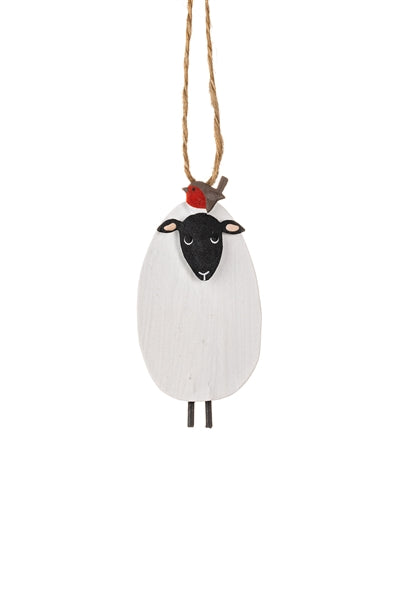Shoeless joe Christmas Decoration - Red Robin on Sheep