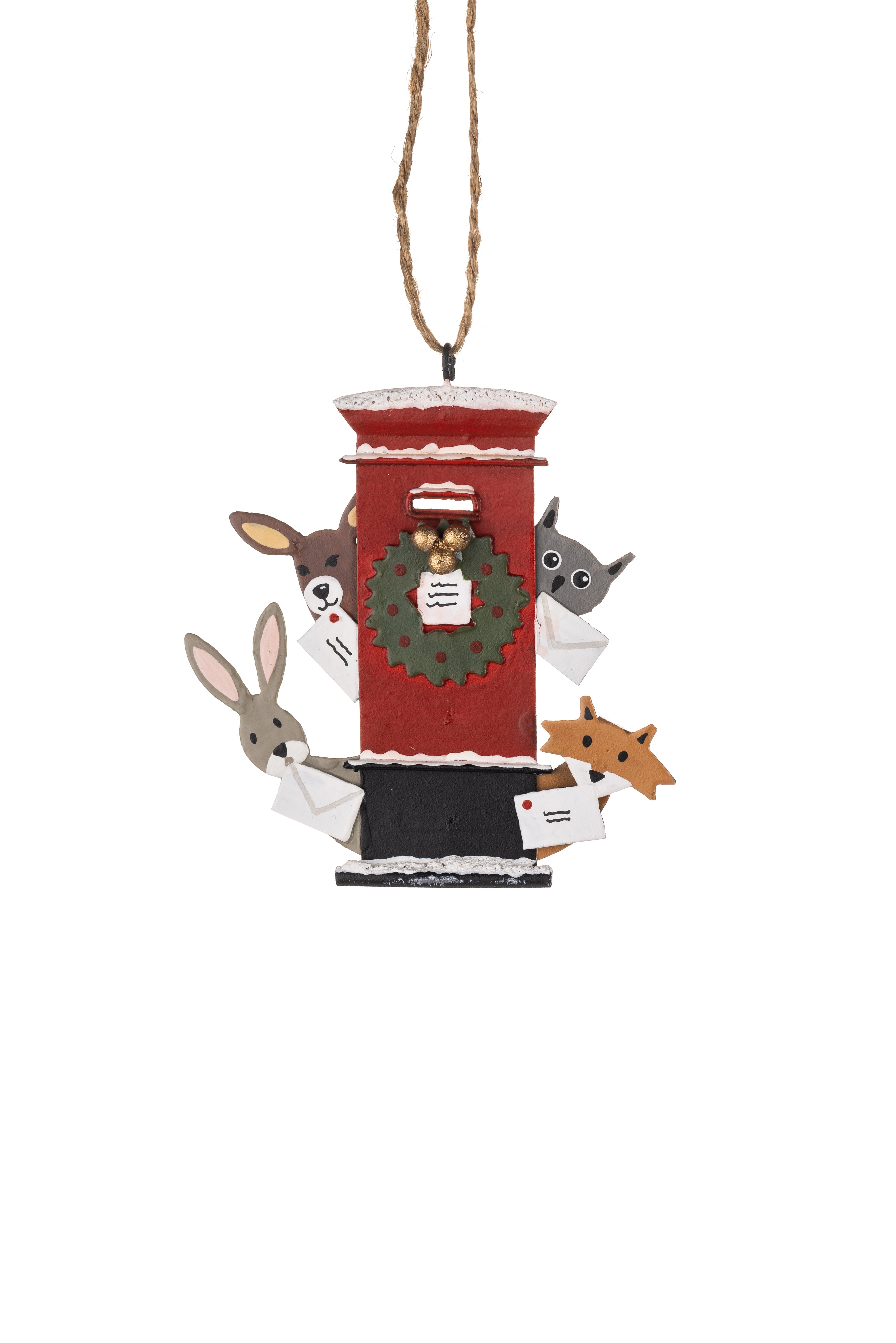 Shoeless joe Christmas Decoration - Peek a boo Rabbit, deer, owl & Fox Letter Box Hanger