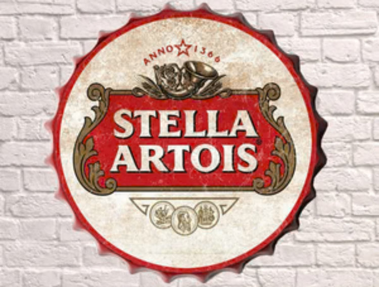 Stella Artois large bottle top wall art