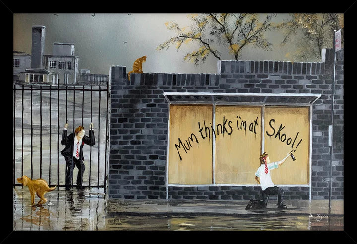 Mom Thinks I'm at School Graffiti Adam Barsby Art Picture