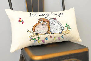 Owl Love cute cushion