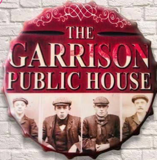 Garrison Public House large bottle top wall art